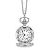 Women'S Charles Hubert Polished Chrome-Finish Brass Pendant Watch, 26 mm, Quartz