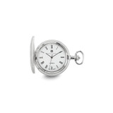 Charles Hubert Chrome-Finish Brass Basketweave Pocket Watch, 42 mm, Hand-Wind - XWA3364