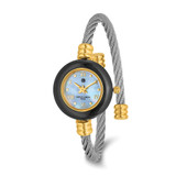 Charles Hubert Gold-Finish 7 Color Bezels Stainless Steel Bangle Watch, 25 mm, Quartz