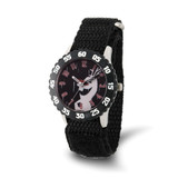 Disney Kids Frozen II Olaf Time Teacher Black Nylon Band Watch, 32 mm, Quartz, 7.5 in Long