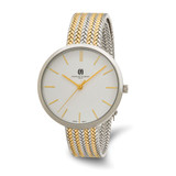 Women'S Charles Hubert Two-Tone Ion-Plated Stainless Steel White Dial Watch, 34 mm, Quartz