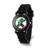 Marvel'S Avengers: Hulk Kids Black Silicone Time Teacher Watch, 32 mm, Quartz