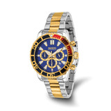 Mason Sales Stainless Steel Two-Tone Gold-Tone Chronograph Blue Dial Watc, 45 mm, Quartz