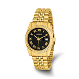 Mason Sales Women'S Stainless Steel Gold-Tone Watch, 35 mm, Quartz, Black