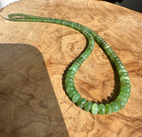Natural Nephrite Jade Siberian Small Abacus Unstrung Beads, 16.5"