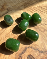 Natural Canadian Nephrite Jade Bead 15mm x 18mm - Sold Individually - Hole size approximately 2mm