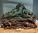 Natural Jade Unique Canadian Cassiar Sculpture - 4lbs 5oz 10.5"