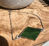 Natural Sterling Silver Bracelet and Canadian Nephrite Jade
