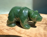 Natural Nephrite Jade 2" Bear Walking Figurine