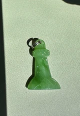 Natural Siberian Jade Lighthouse Charm - 20mm