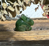 Natural Bunny Pendant, Canadian Nephrite Jade 1"