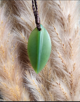 Natural Jade Leaf, Pendant 30mm