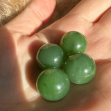 Natural 14mm Siberian Nephrite Jade Bead - Sold Individually