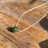 Natural Faceted Nephrite Jade Bead Pendant, 12mm