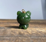 Natural Cartoon Jade Tiger Charm, 1"