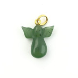 Natural Jade Charm Angel 15mm