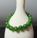 Natural Nephrite Jade 10mm Bead Bracelet