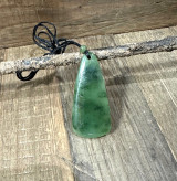 Natural Nephrite Jade Drop Pendant - 1 45mm