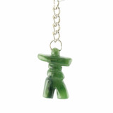 Natural Jade Keychain, Inukshuk