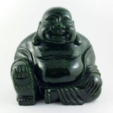 Natural Jade Buddha Happy 6" Figurine