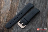Lum-Tec Combat B 22mm Black FKM Rubber Strap with Bronze-Toned Buckle