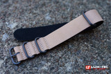 Lum-Tec 22mm Brown Military Leather Strap with PVD Hardware