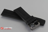 Lum-Tec 24mm XL Black Rubber Strap with Black PVD Buckle