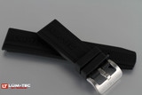 Lum-Tec 24mm Black Rubber Strap with Stainless Steel Buckle