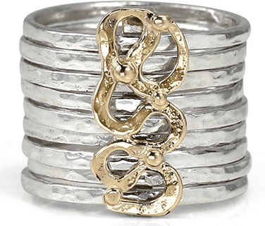 "FLOW" (MR417) - Free Floating Collection - MeditationRing (Spinner Ring)
