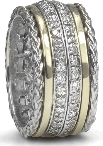 "LIFE" (MR2930) - Eternal Jewel Collection - MeditationRing (Spinner Ring)