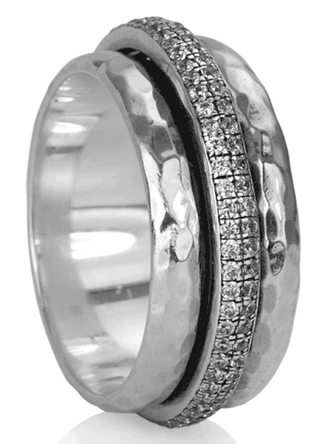 "REFLECTIONS" (MR1101) - Silver Serenity Collection - MeditationRing (Spinner Ring)