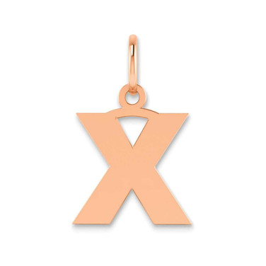 Image of 10K Rose Gold Letter X Initial Charm 10XNA1337R/X