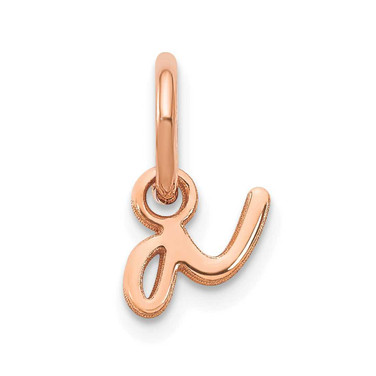 Image of 10K Rose Gold Lower case Letter A Initial Charm