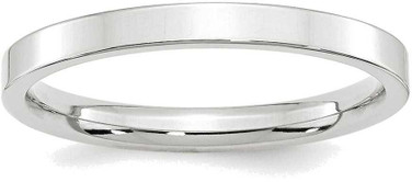 Image of 10K White Gold 2.5mm Standard Flat Comfort Fit Band Ring