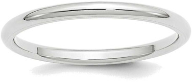 Image of 10K White Gold 2mm Standard Comfort Fit Band Ring