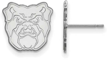 Image of 10K White Gold Butler University Small Post Earrings by LogoArt