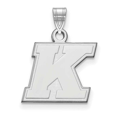 Image of 10K White Gold Kent State University Small Pendant by LogoArt (1W005KEN)