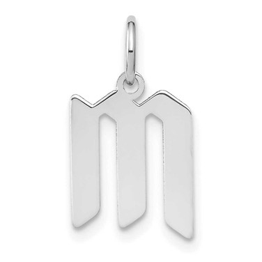 Image of 10K White Gold Letter M Initial Charm 10XNA1335W/M