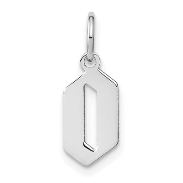 Image of 10K White Gold Letter O Initial Charm 10XNA1335W/O