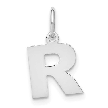 Image of 10K White Gold Letter R Initial Charm 10XNA1337W/R