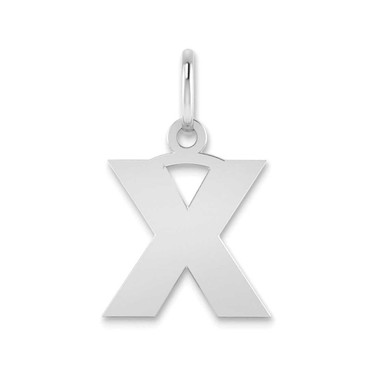 Image of 10K White Gold Letter X Initial Charm 10XNA1337W/X