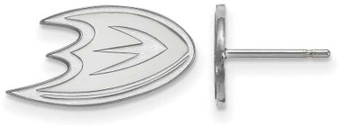 Image of 10K White Gold NHL Anaheim Ducks X-Small Post Earrings by LogoArt