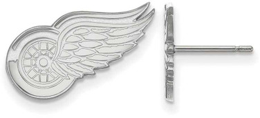 Image of 10K White Gold NHL Detroit Red Wings Small Post Earrings by LogoArt