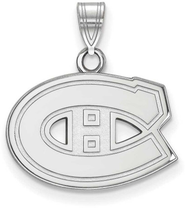 Image of 10K White Gold NHL Montreal Canadiens Small Pendant by LogoArt
