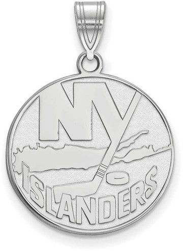 Image of 10K White Gold NHL New York Islanders Large Pendant by LogoArt