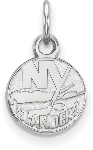 Image of 10K White Gold NHL New York Islanders X-Small Pendant by LogoArt