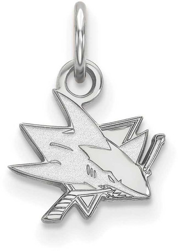 Image of 10K White Gold NHL San Jose Sharks X-Small Pendant by LogoArt