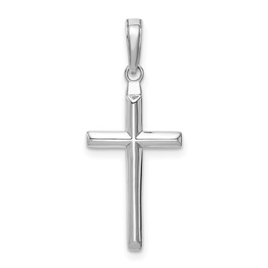 Image of 10k White Gold Reversible Latin Cross Pendant