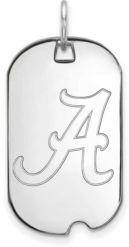 Image of 10K White Gold University of Alabama Small Dog Tag by LogoArt Image of 10K White Gold University of Alabama Small Dog Tag by LogoArt
