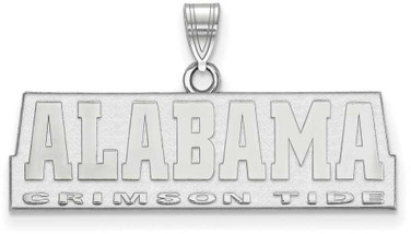Image of 10K White Gold University of Alabama Small Pendant by LogoArt (1W077UAL)
